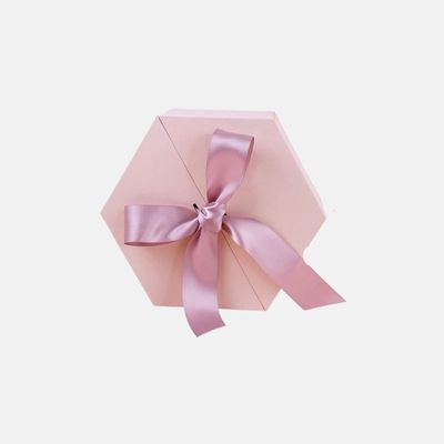 Hexagonal Gift Box with Ribbon