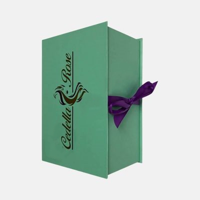 Customizable Lid Wig Box With Ribbon
