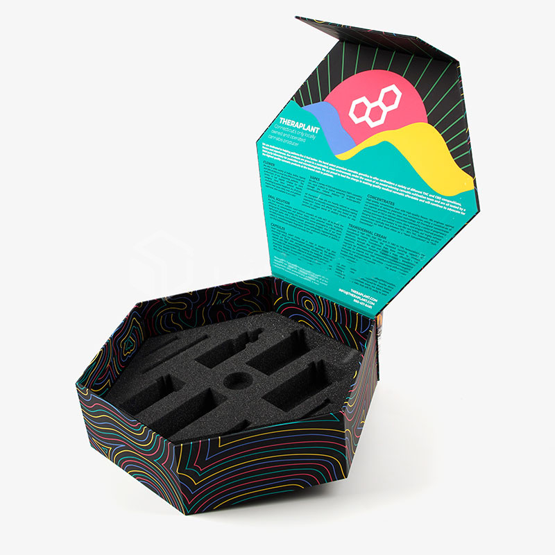 Custom Printed Hexagon Shaped Box