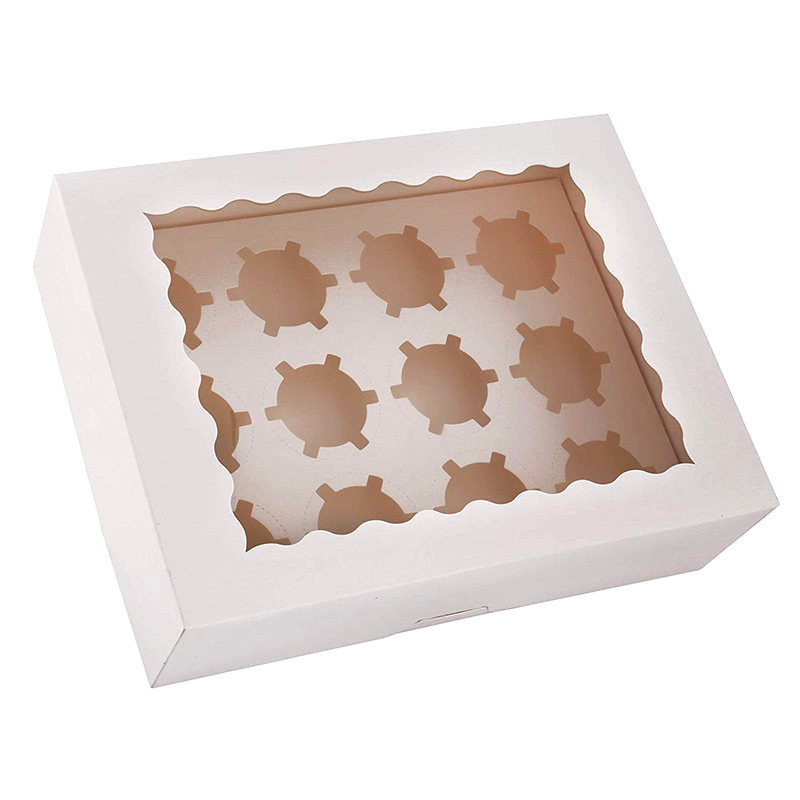 Custom Muffin Cardboard Cupcake Packaging Cake Box