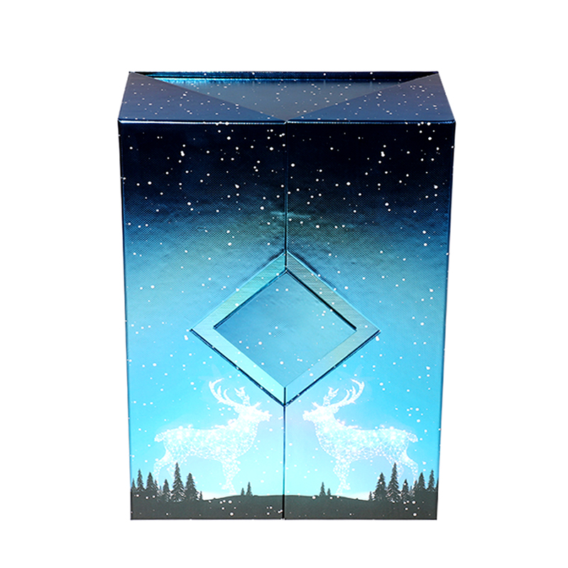Custom Double Door Blue Gradient Christmas Advent Gift Set