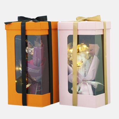 Custom Flower Gift Box with Window Manufacturer