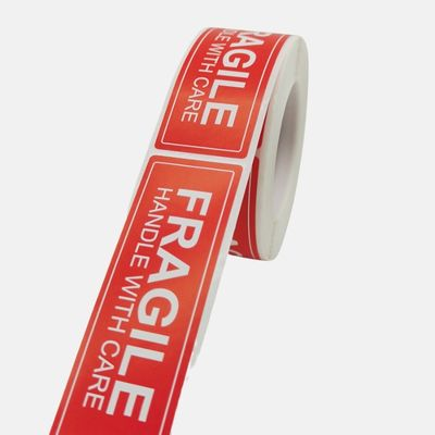 Red Fragile Warning Label Sticker In Stock