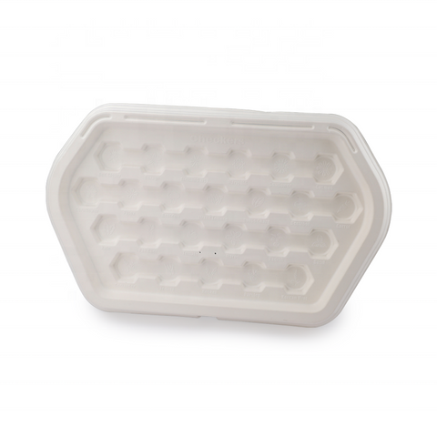 Molded pulp packaging tray recycled biodegradable pulp