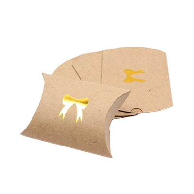 Custom Kraft Paper Gift Pillow Boxes