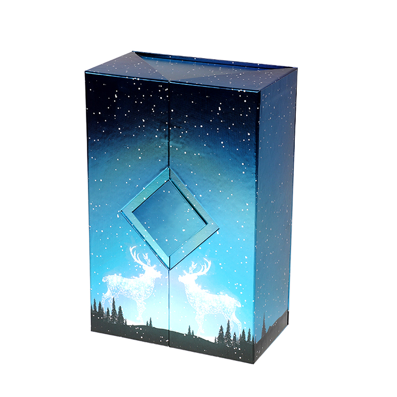 Custom Double Door Blue Gradient Christmas Advent Gift Set