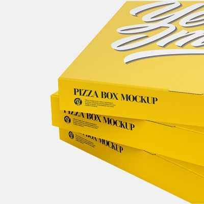 Yellow Pizza Box Free Design Wholesale