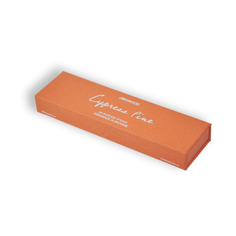 Wholesale Custom Orange Drawer Box with Silver Foil Stamping