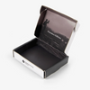 Sleek White Box with Black Logo