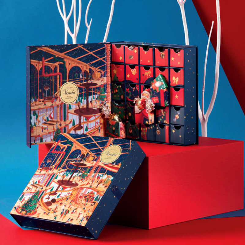 Custom Advent Calendar Cardboard Box Gift Box