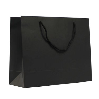 Black Drawstring Paper Bag