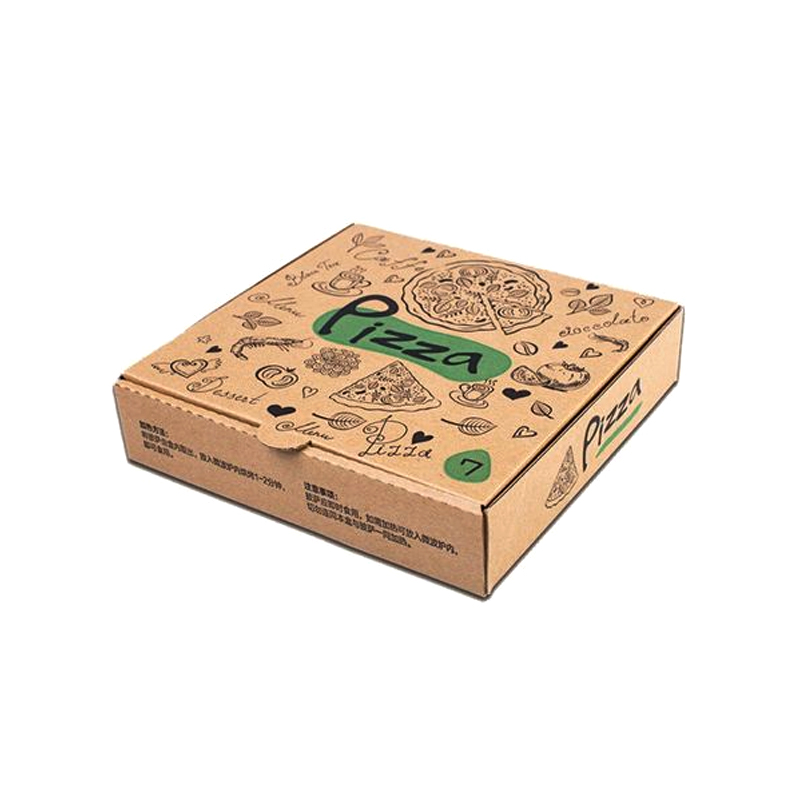 Custom Corrugated Brown Paper Box for Pizza