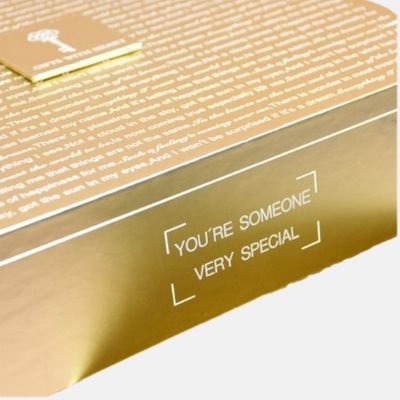 Customized Two-piece Gold Card Gift Box