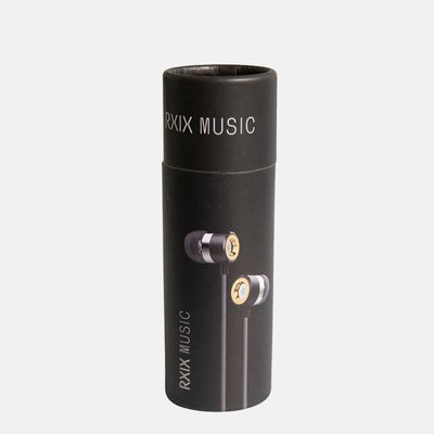 Black Headphones Paper Tubes