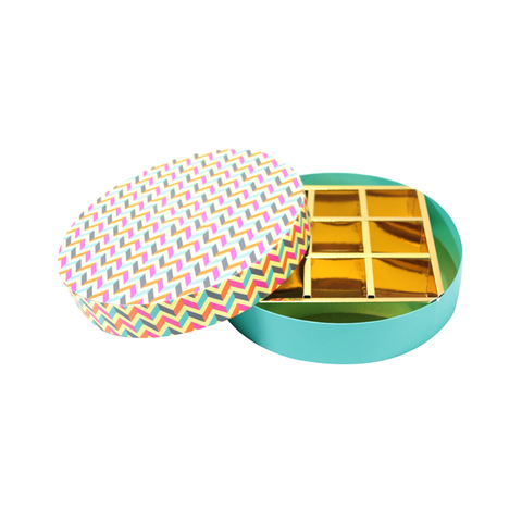 Custom Round Chocolate Box Packaging with Insert