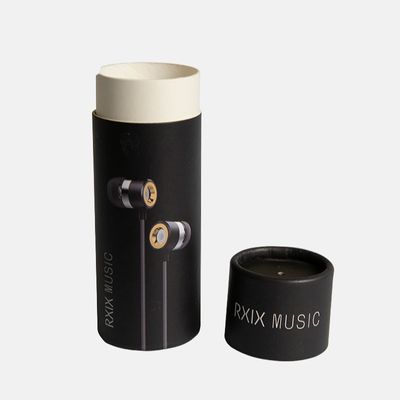 Black Headphones Paper Tubes