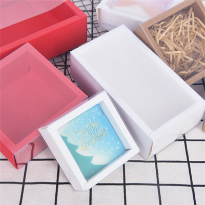 Transparent Kraft Drawer Soap Boxes