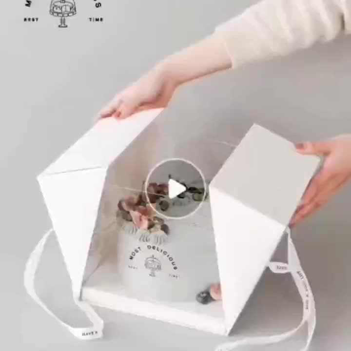 Custom Cake Box with Handles
