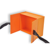 Custom Luxury Orange Double Door Rigid Gift Box with Ribbon