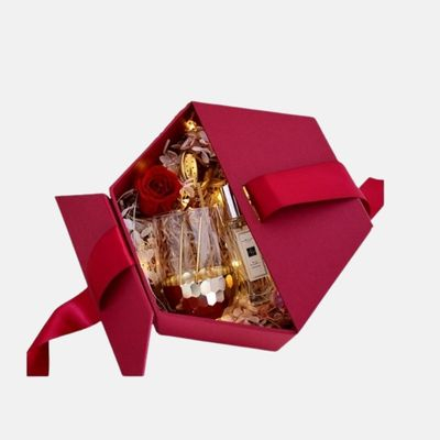Hexagonal Gift Box with Ribbon