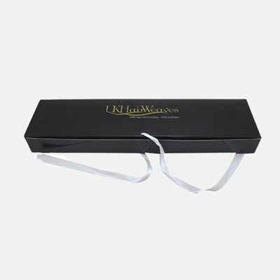 Gloss Coating Black Hair Extension Box Wholesale