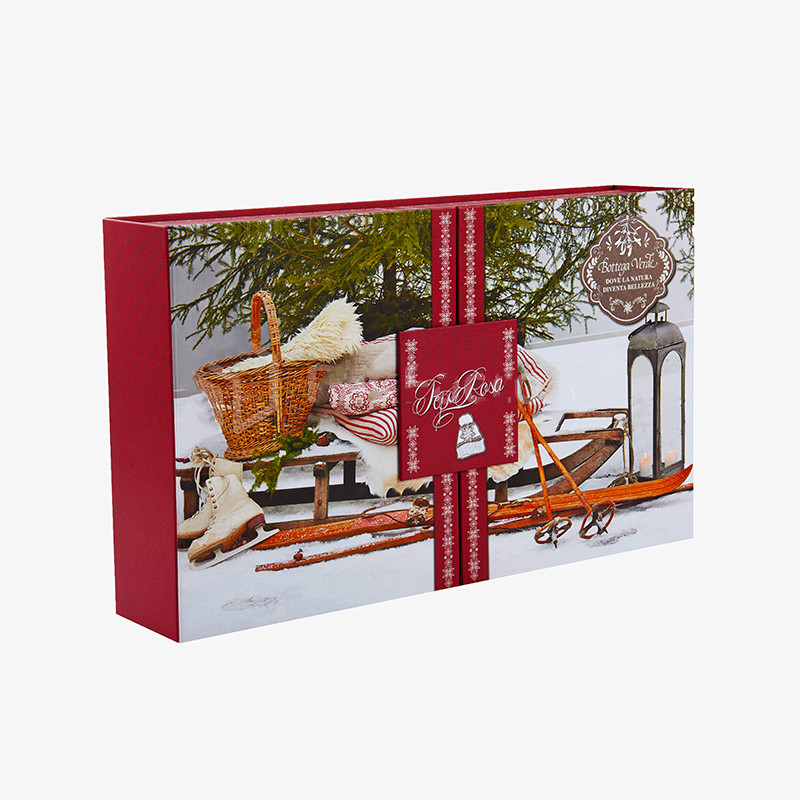 Collapsible Red Winter Holiday Box