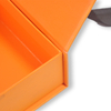 Custom Luxury Orange Double Door Rigid Gift Box with Ribbon
