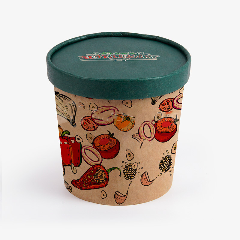 Custom Printed Soup Containers with Lid