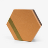 Texture Brown Hexagon Box with Ribbon
