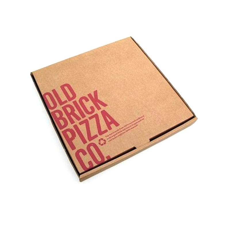 Custom Corrugated Brown Paper Box for Pizza