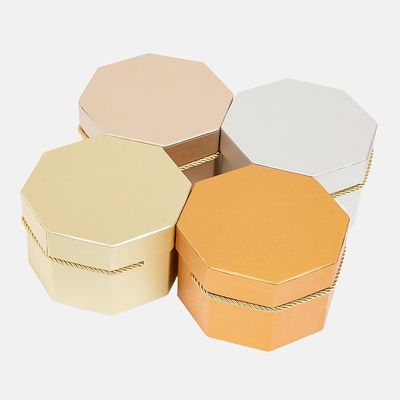 Wholesale Multicolor Gold Card Octagonal Rigid Boxes