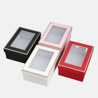 Custom Lid and Base Gift Boxes with Window