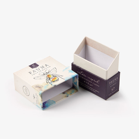Uncoated Printed Pattern Box with Lid