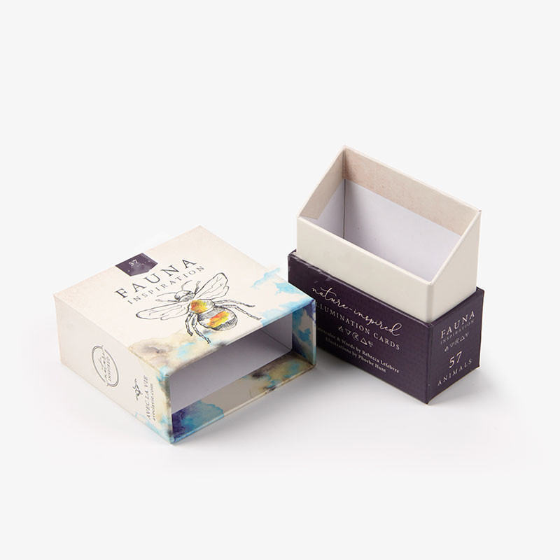 Uncoated Printed Pattern Box with Lid