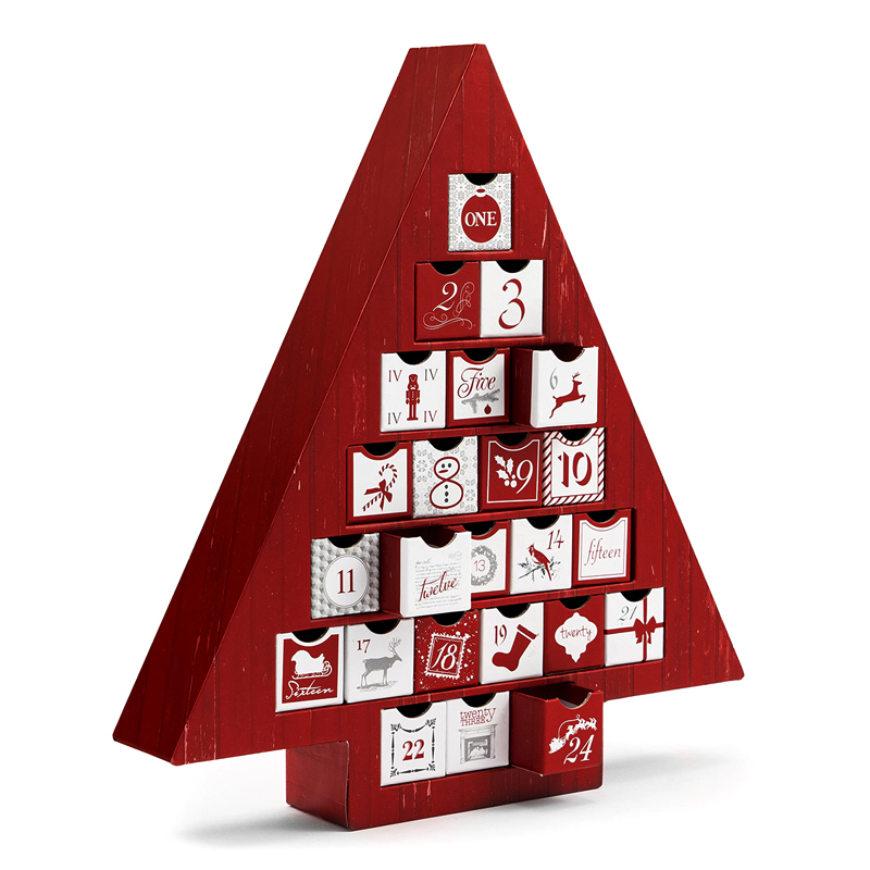 Custom Christmas Pull-out 24-day Advent Calendar Box Supplier