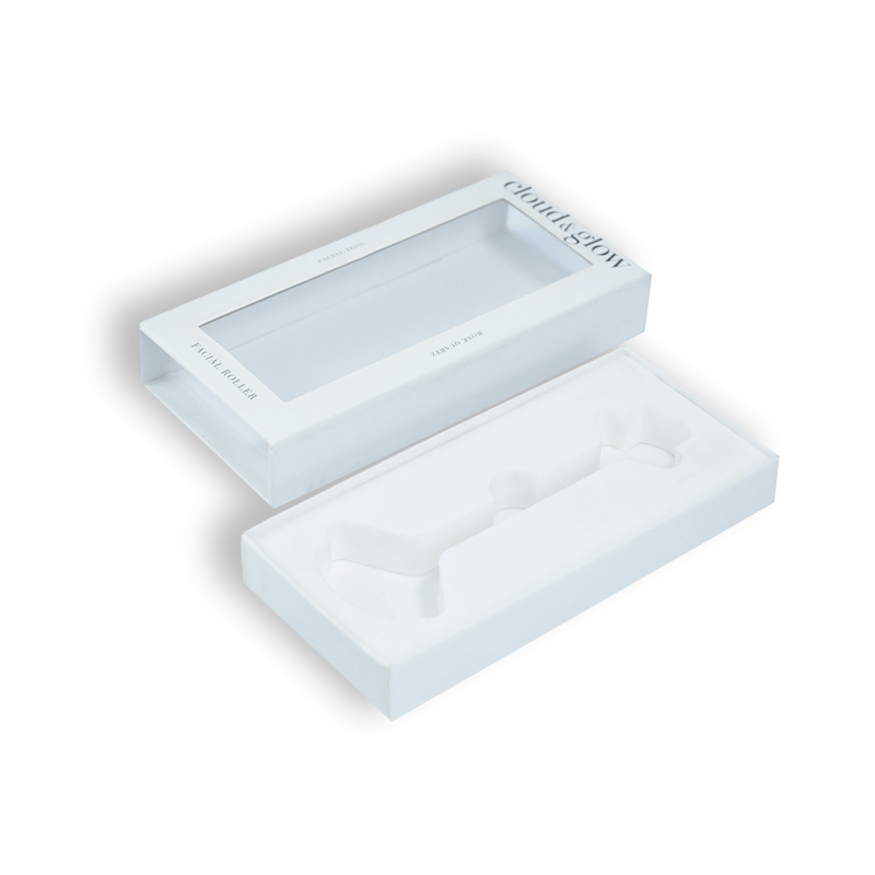 Custom White Rigid Drawer Packaging Box with PVC Window & EVA Insert