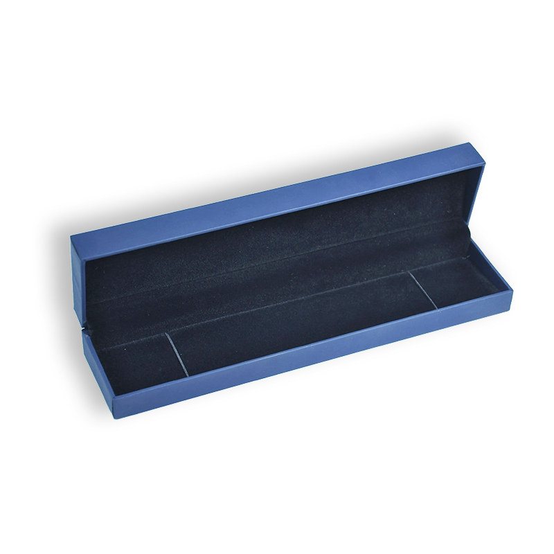 Premium Navy Blue Rigid Hinged Jewelry Gift Box