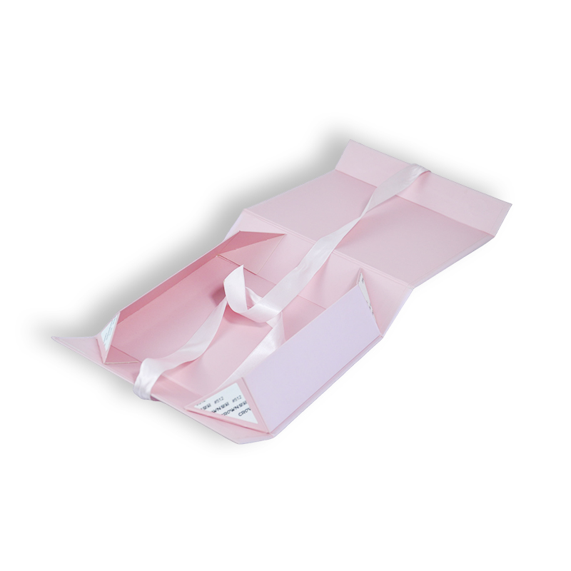 Custom Magnetic Folding Gift Box with Ribbon Pull