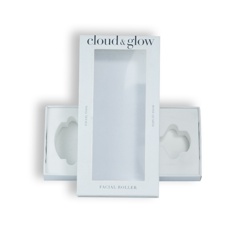 Custom White Rigid Drawer Packaging Box with PVC Window & EVA Insert