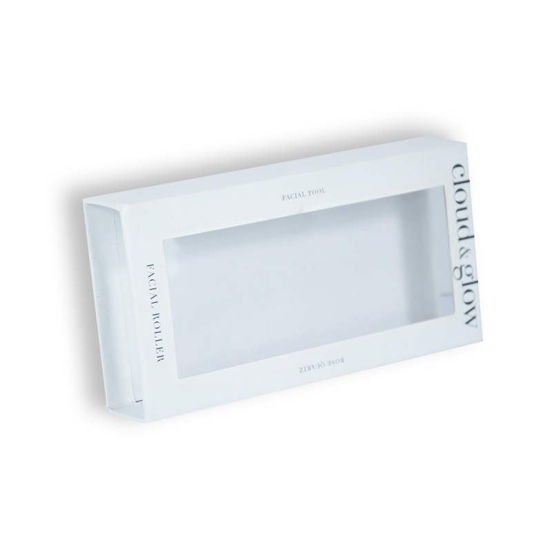 Custom White Rigid Drawer Packaging Box with PVC Window & EVA Insert