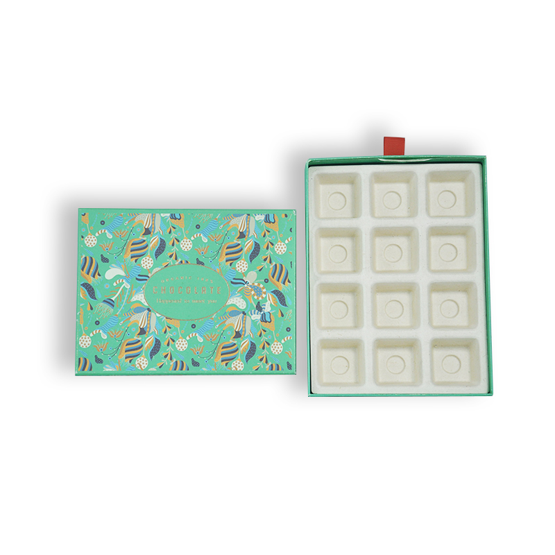 Custom Luxury Drawer Chocolate Box with Eco Paper Pulp Insert
